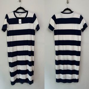 NWT J. Crew Factory Striped Midi Tee Dress